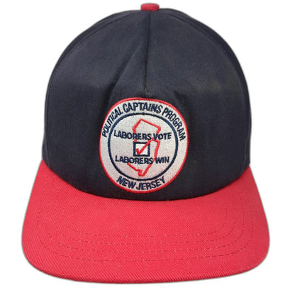 Laborers Union 5 Panel Blue Red One Size Political New Jersey Snapback Hat USA