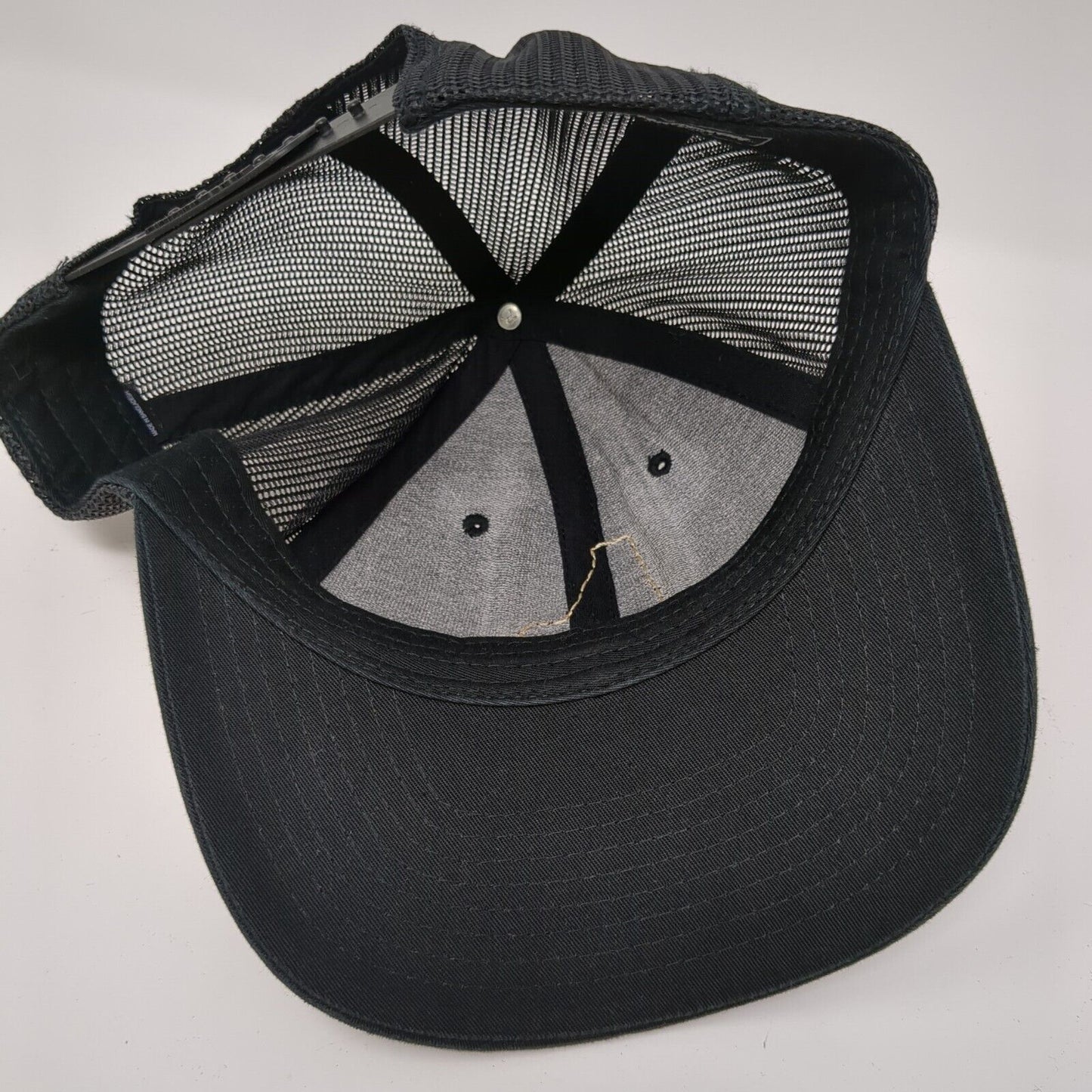 RH Snapback Trucker Hat Black Small Adjustable Mesh Back 6 Panel Richardson