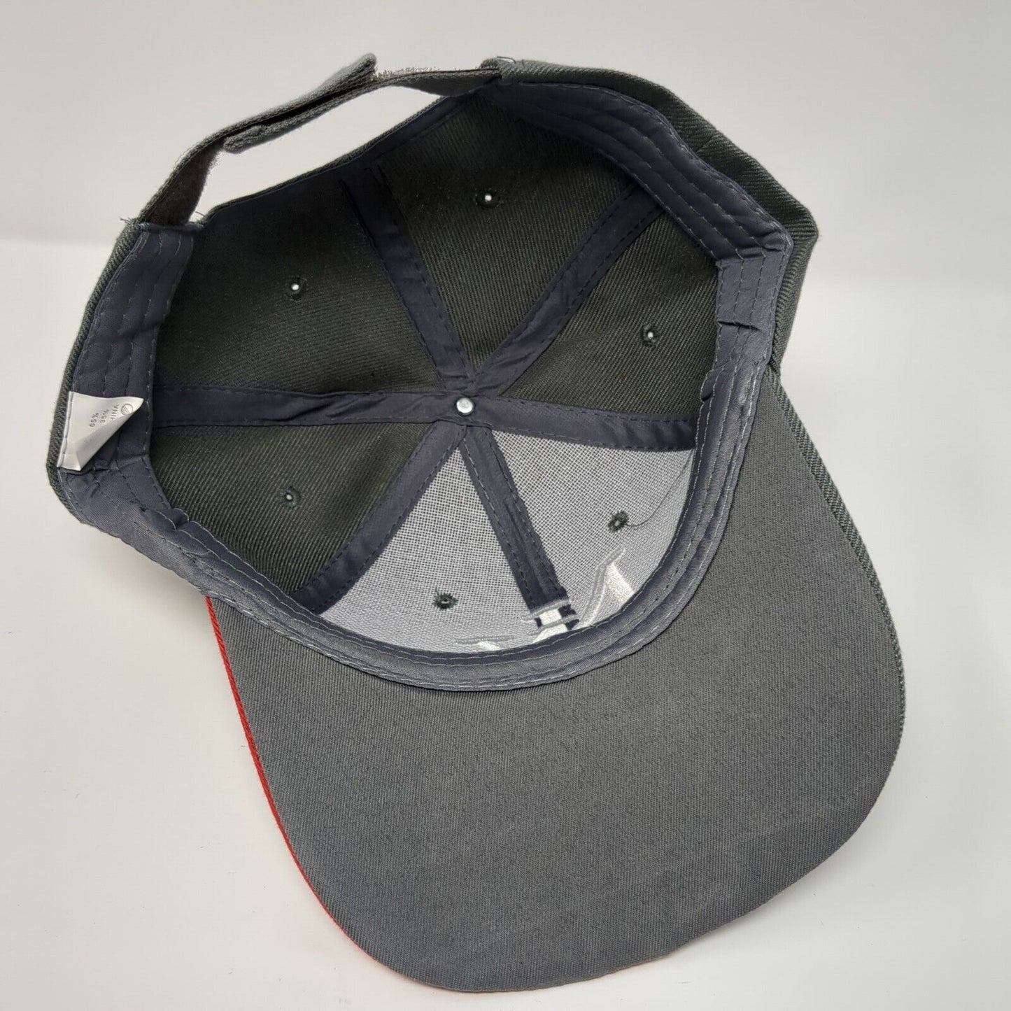 NY New York Strapback Hat Gray One Size Adjustable Embroidered 6 Panel
