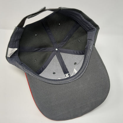 NY New York Strapback Hat Gray One Size Adjustable Embroidered 6 Panel