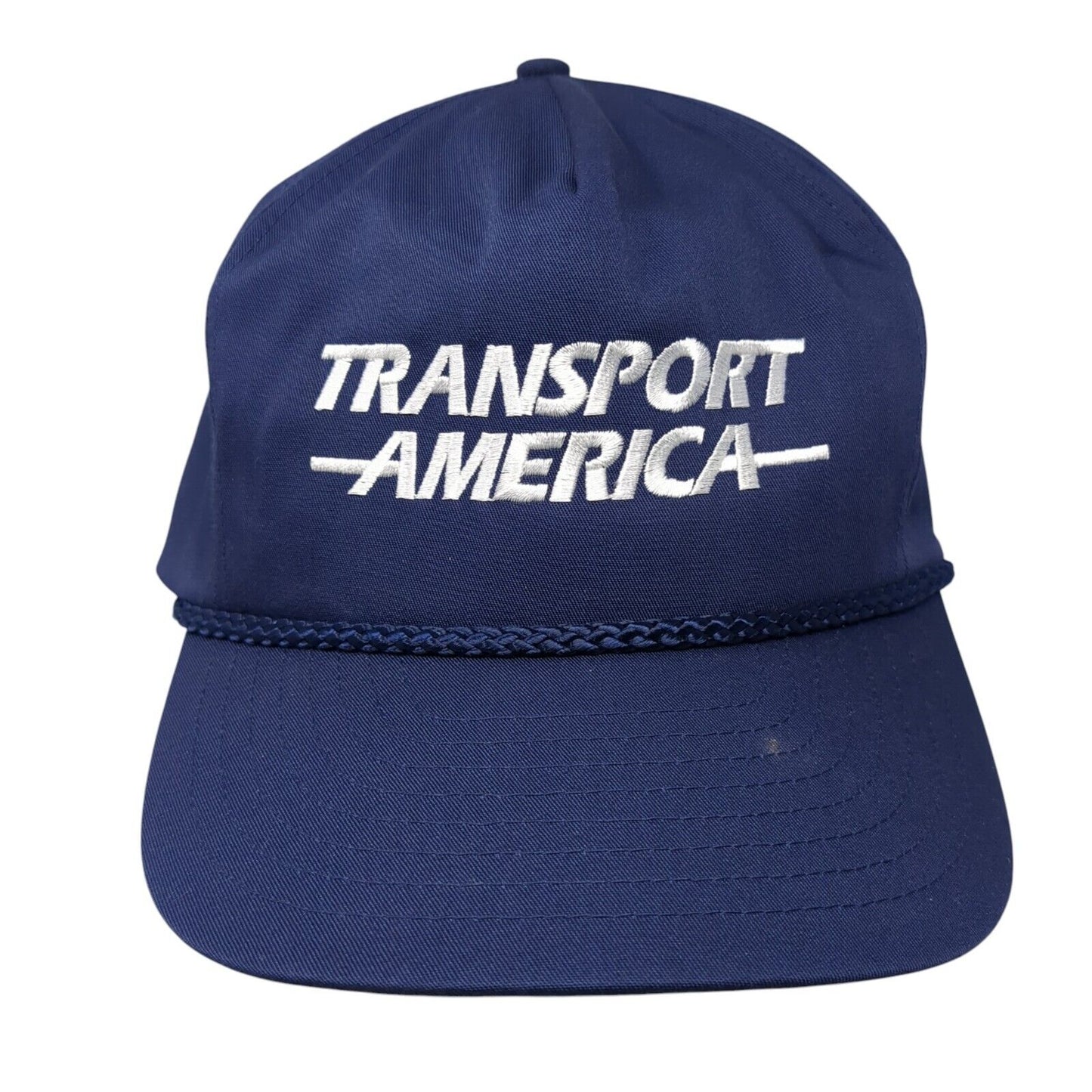 Transport America Snapback Rope Hat Blue One Size Embroidered Nissin