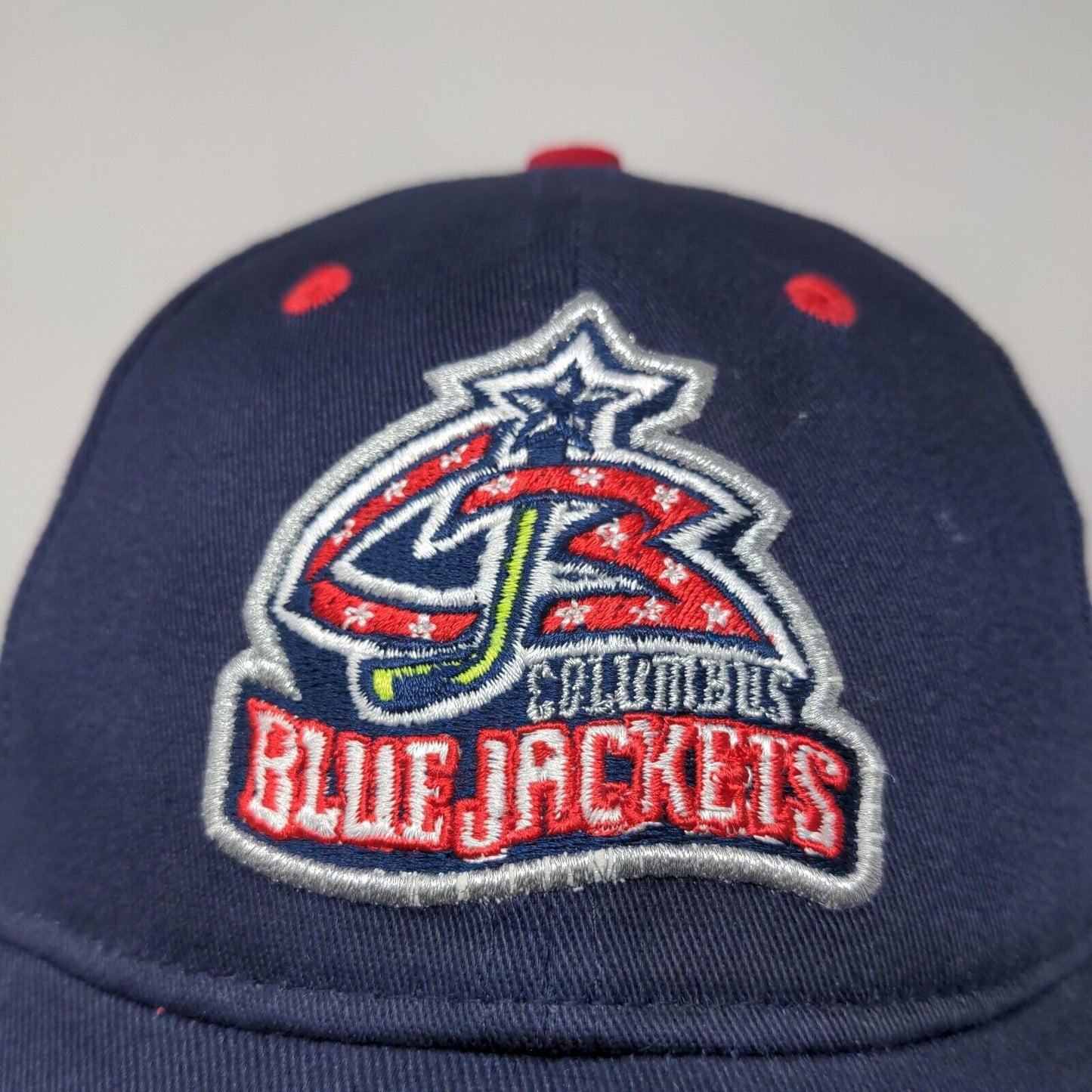 Reebok Hockey Men's Fitted Hat Blue Size 8-20 Embroidered Columbus Blue Jackets