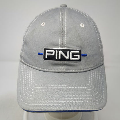PING Baseball Cap Gray XL A-Flex Stretch Fit Play Your Best Golf Hat Embroidered