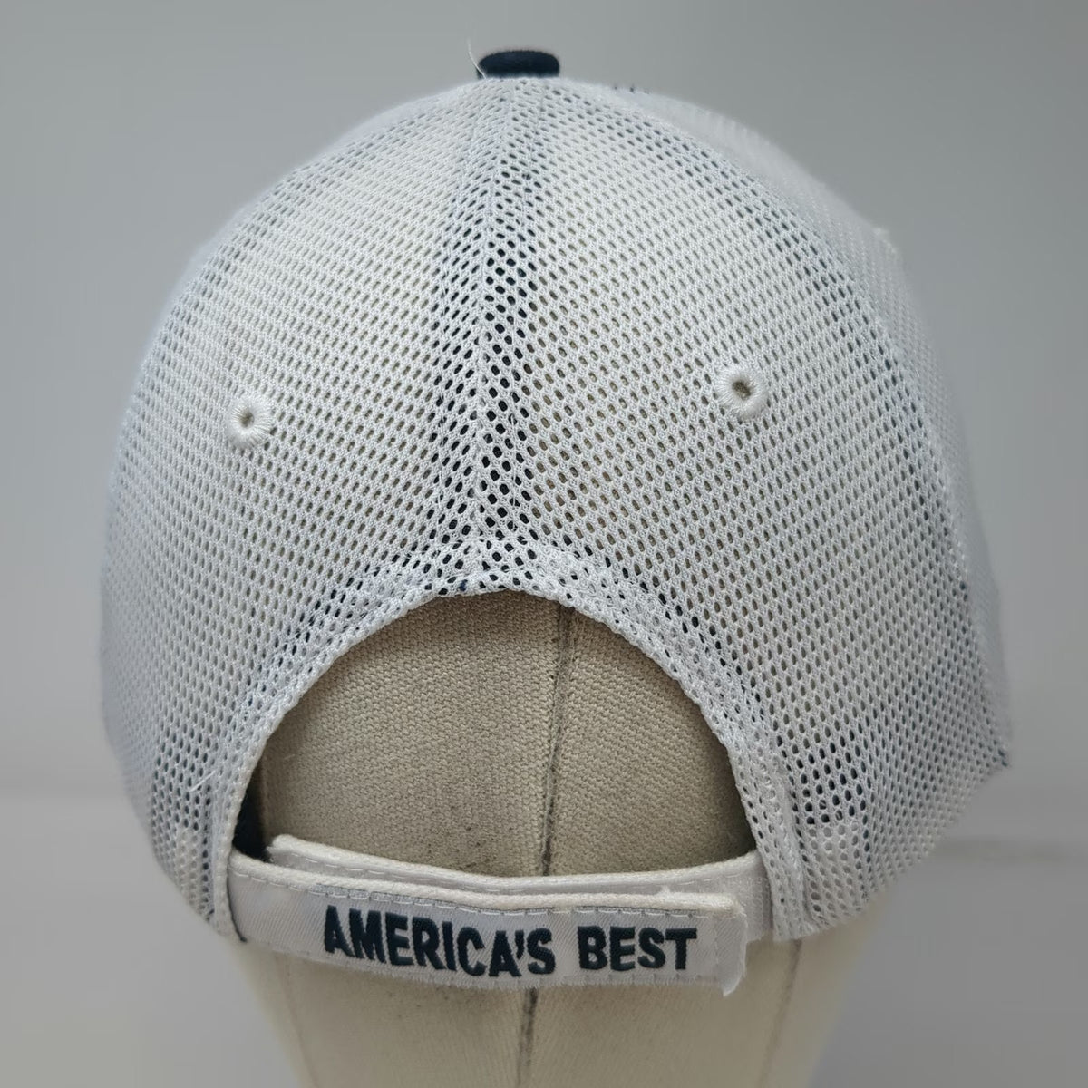 Design Dynamix White Flyer Baseball Cap Blue One Size Mesh Americas Best Hat