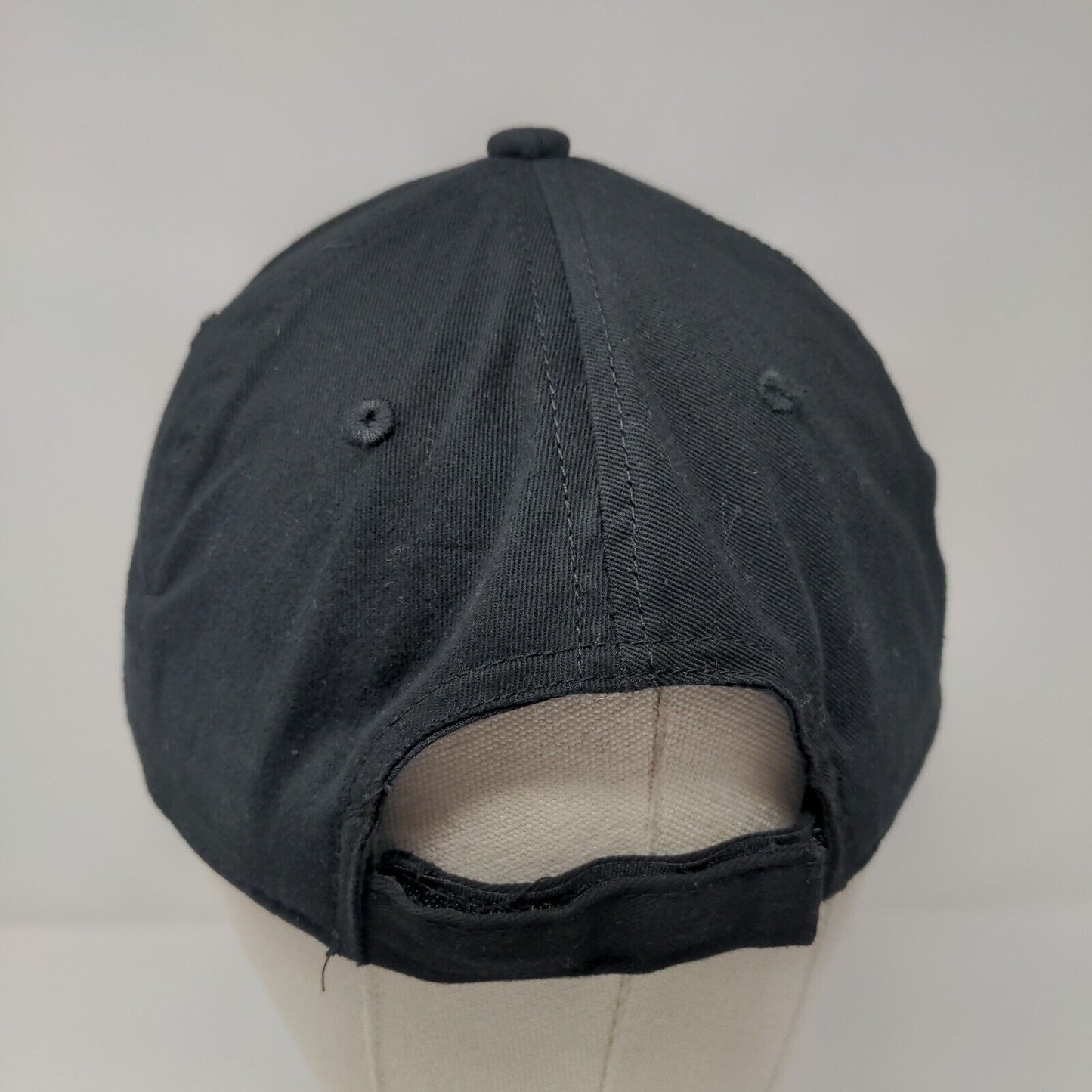 George Strapback Hat Solid Black OSFA Adjustable Blank Vent Holes