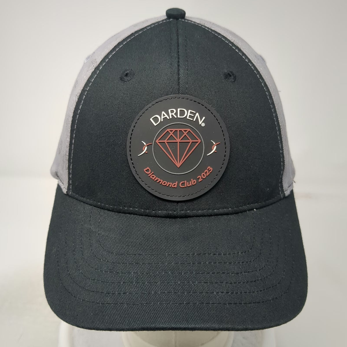 Darden Snapback Black Gray OSFM Diamond Club 2023 Rubber Patch Logo Print Hat