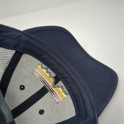 Patagonia Line Logo Snapback Trucker Hat Blue One Size Mesh Back Embroidered