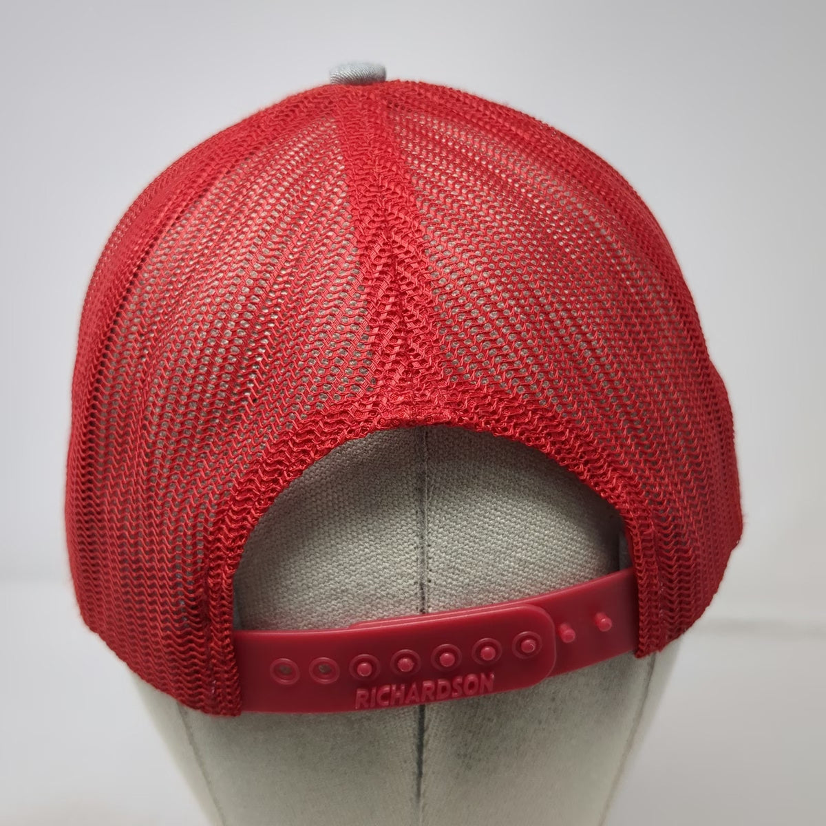 Richardson Trucker Hat Gray Red One Size Duck Dynasty Logo Mesh Snapback 112 Hat