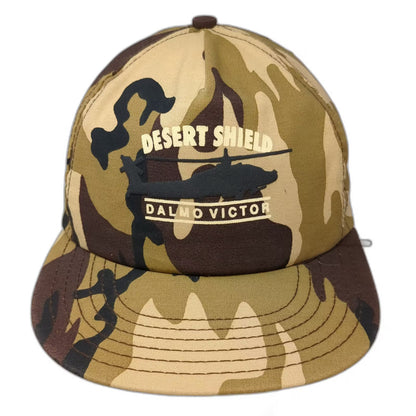Brown Camo 5 Panel One Size Desert Shield Dalmo Victor Helicopter Hat Snapback