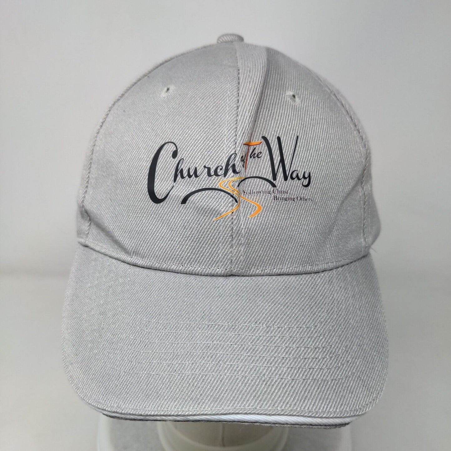 Church of The Way Strapback Hat Gray One Size Adjustable Vent Holes