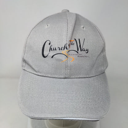 Church of The Way Strapback Hat Gray One Size Adjustable Vent Holes