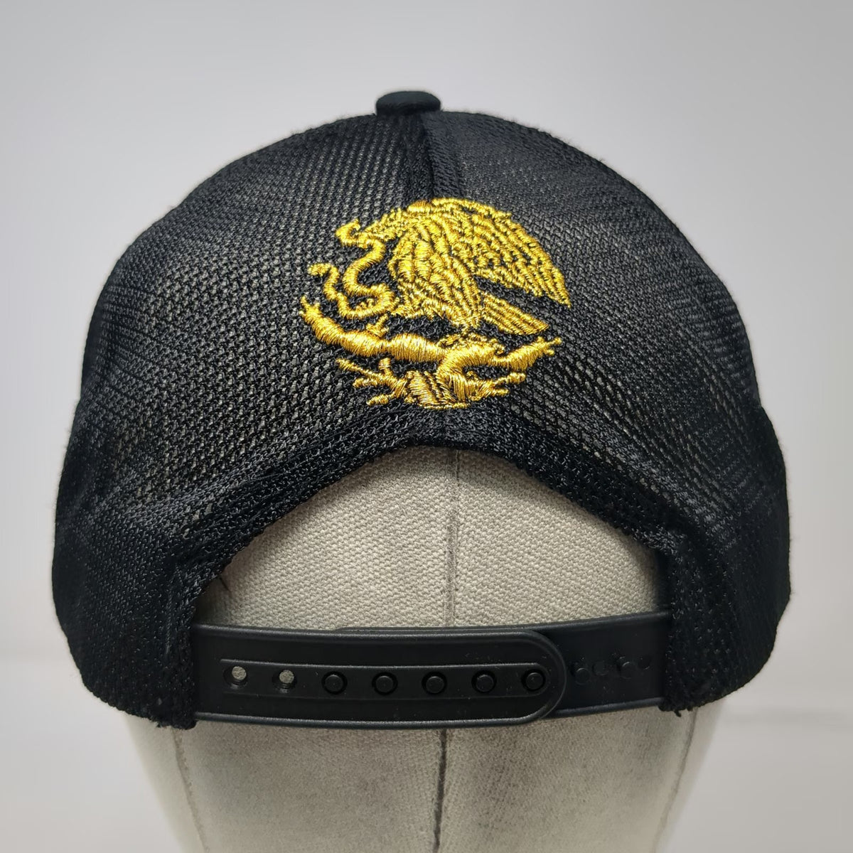 Top Level Snapback Hat Black One Size Mesh Back Zacatecas Mexico Eagle Emblem