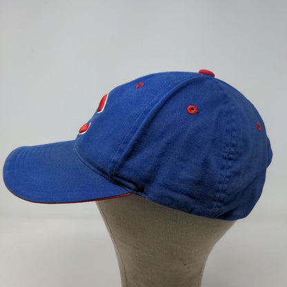 Unbranded Men's Strapback Hat Blue Adjustable Embroidered Chicago Cubs Logo