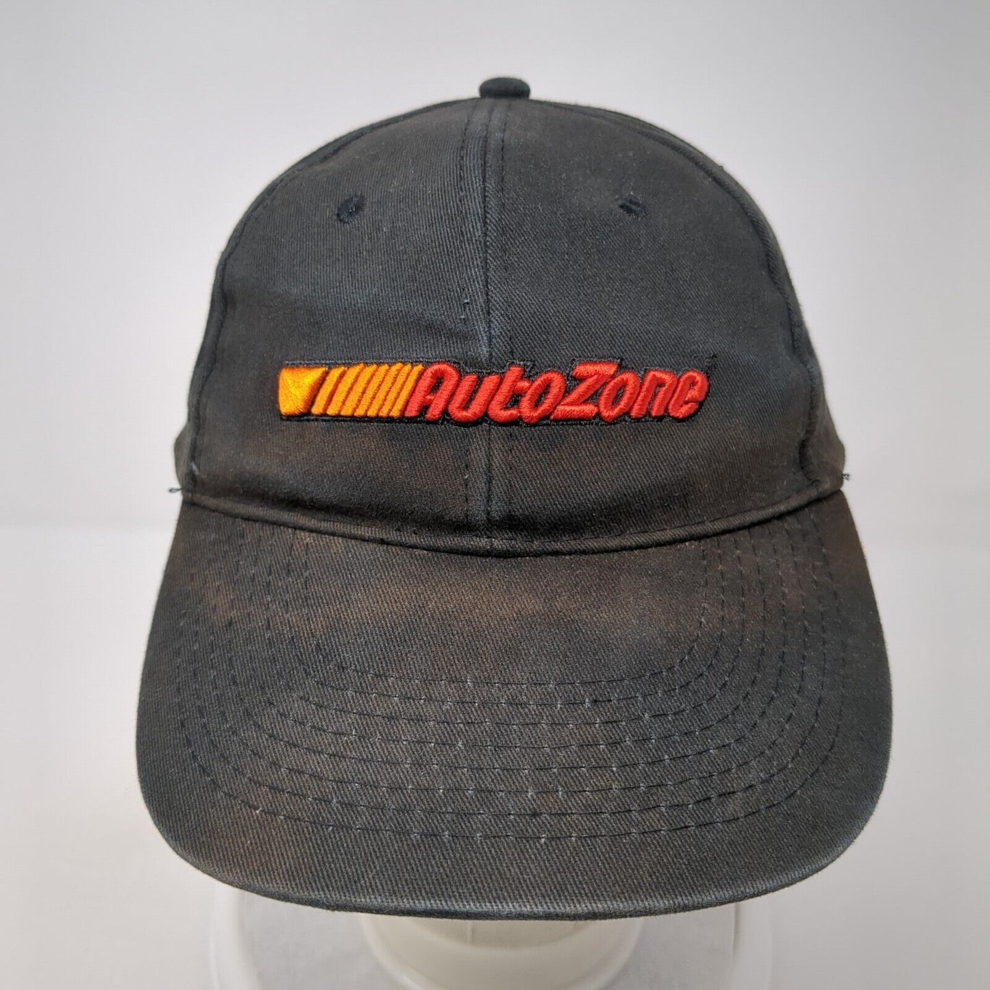 AutoZone Strapback Hat Black One Size Adjustable Embroidered Vented Holes