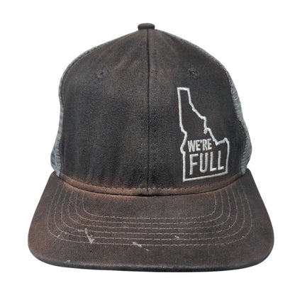 We're Full Snapback Mesh Back Trucker Hat Multi OSFA Embroidered