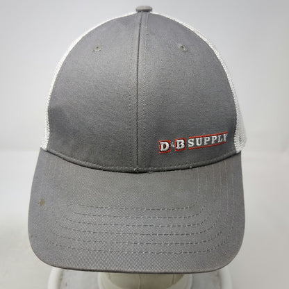 Outdoor Cap Trucker Hat Gray White Red One Size D&B Supply Mesh Snapback Hat