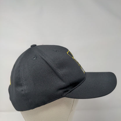 US Army Strapback Hat Black OSFA Adjustable Embroidered Patriotic 6 Panel