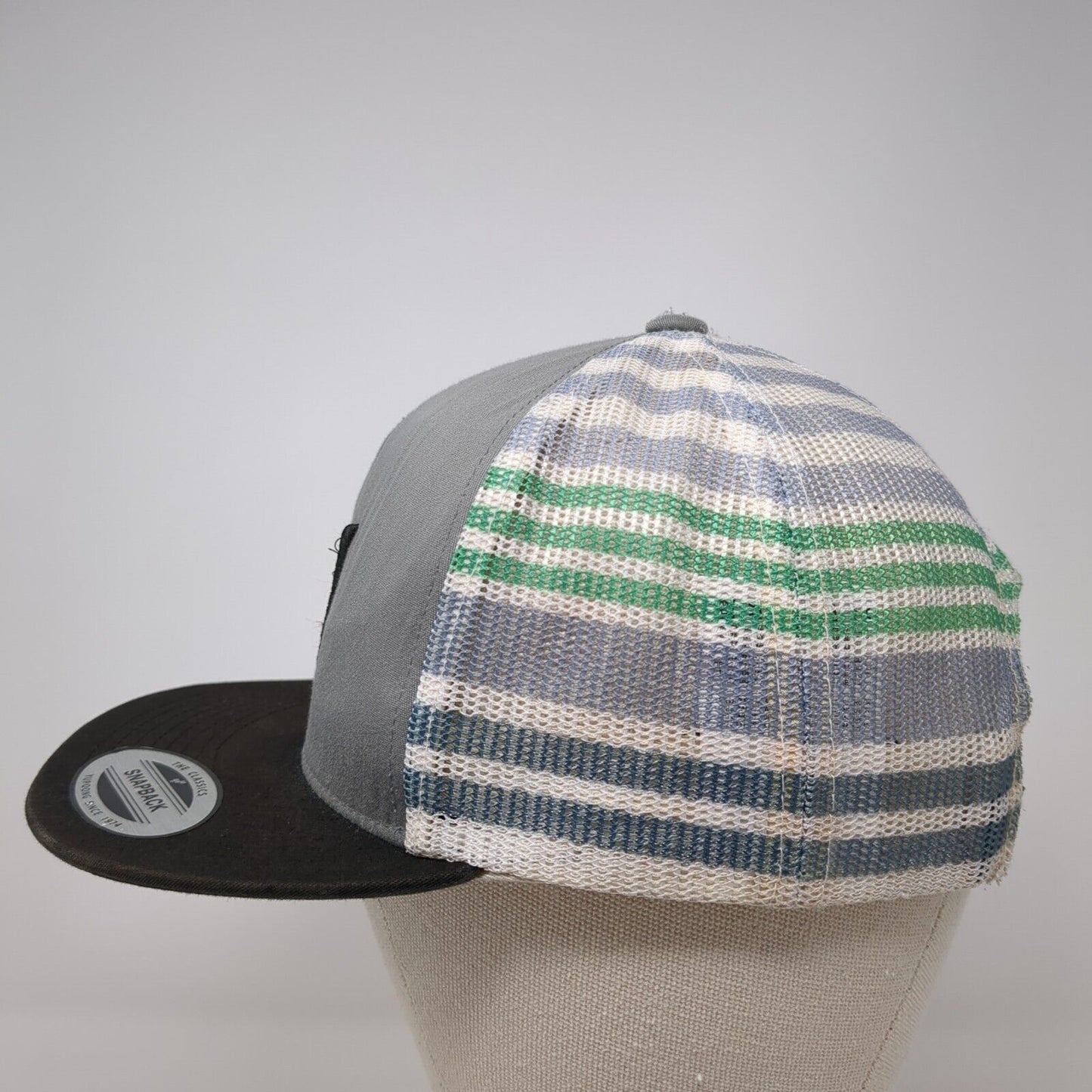 Hurley Snapback Trucker Hat Gray OS Adjustable Mesh Back The Classics Yupoong