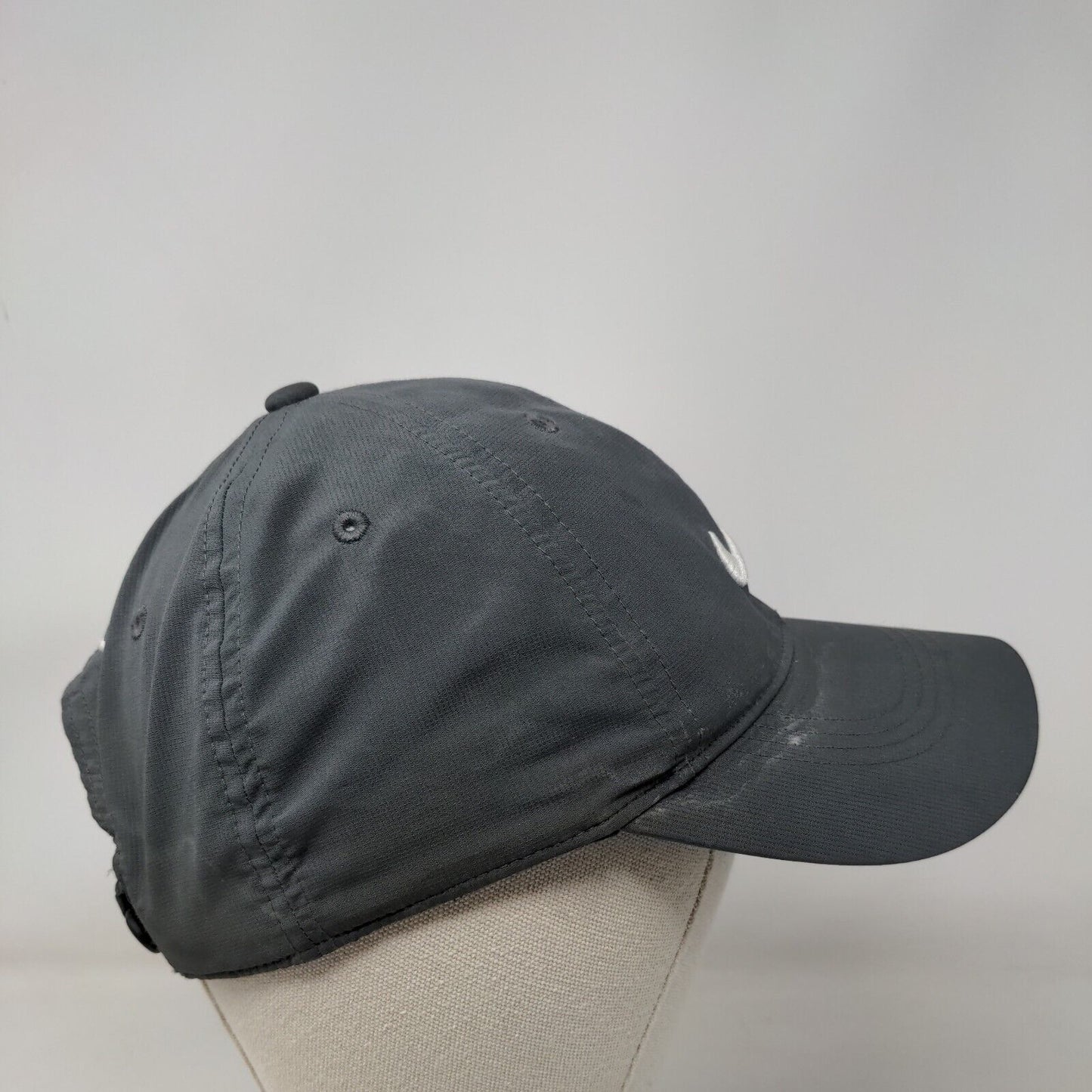 Nike Golf Strapback Hat Gray OSFM Embroidered Logo Swoosh Adjustable