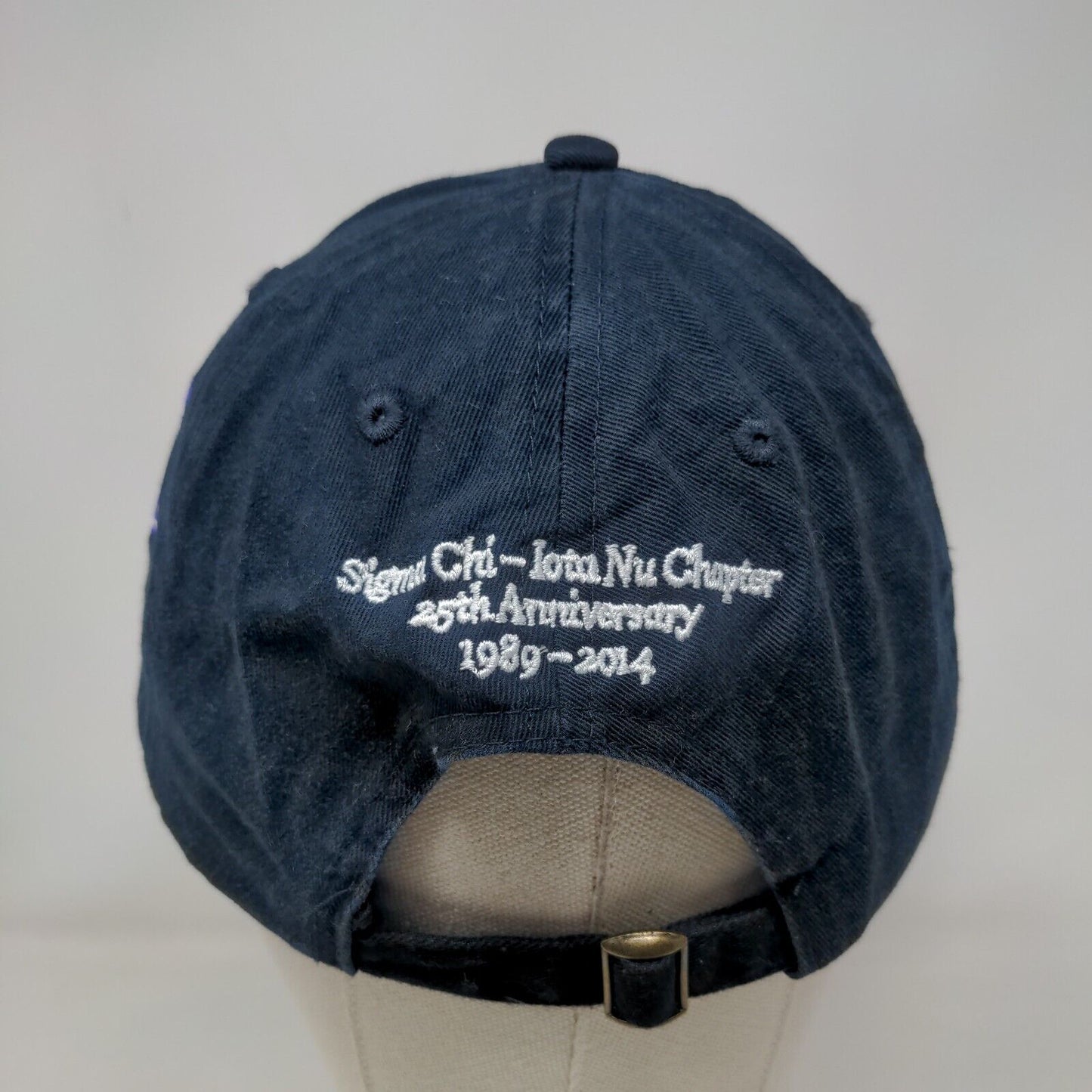 Sigma Chi Iota Nu Chapter Slideback Hat Blue One Size 25th Anniversary