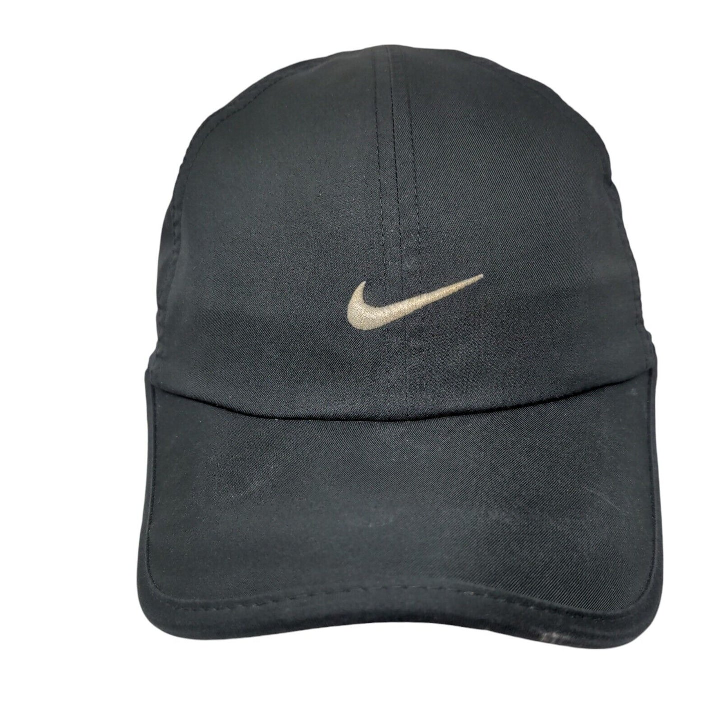Nike Swoosh Dri-Fit Strapback Hat Black OSFM Adjustable Featherlight
