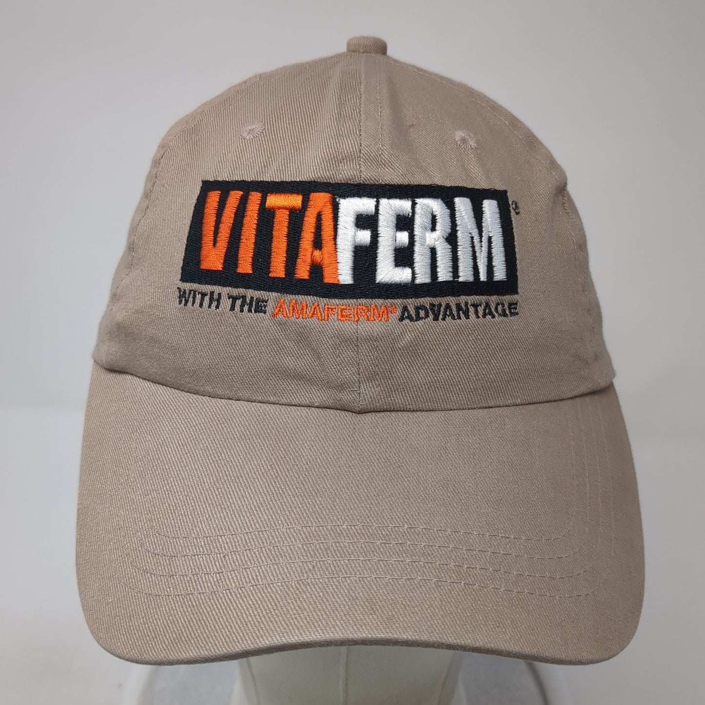 VitaFerm Strapback Hat Brown One Size Adjustable Cap America Outdoor