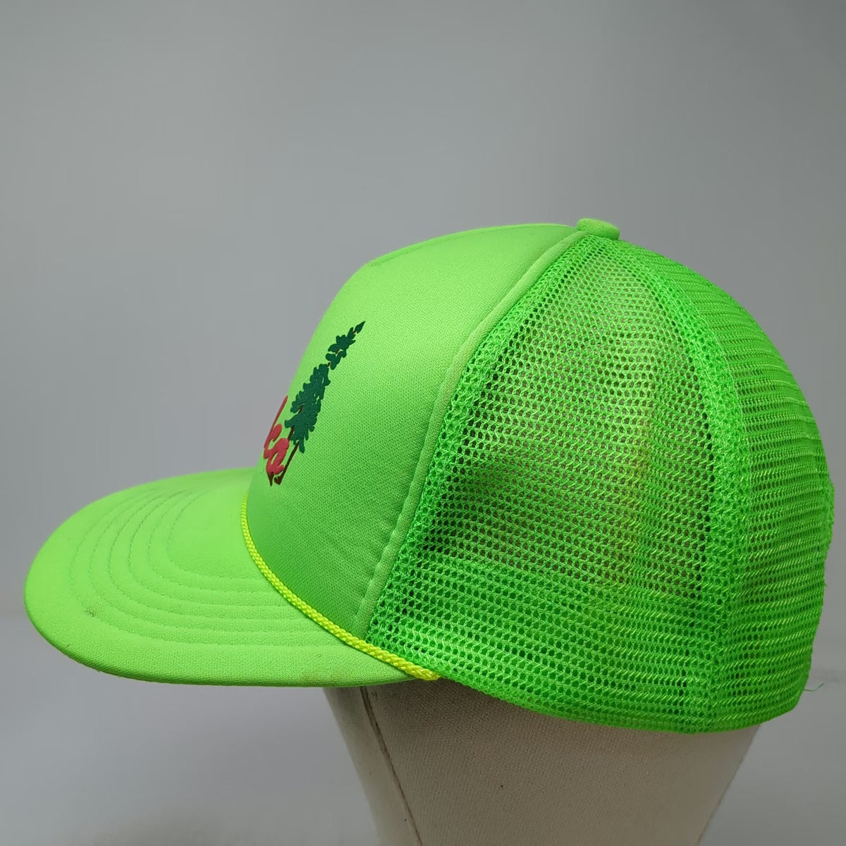 Headmost Medco Pine Tree Green Trucker Hat One Size Mesh Back Rope Polyester