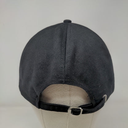 FL Florida Slideback Hat Black OSFA Adjustable Embroidered Vented Holes 6 Panel
