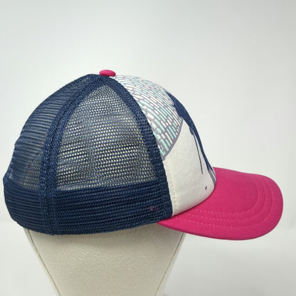 Patagonia Trucker Hat Pink Blue White One Size Mesh Back Snapback Hiker Mountain