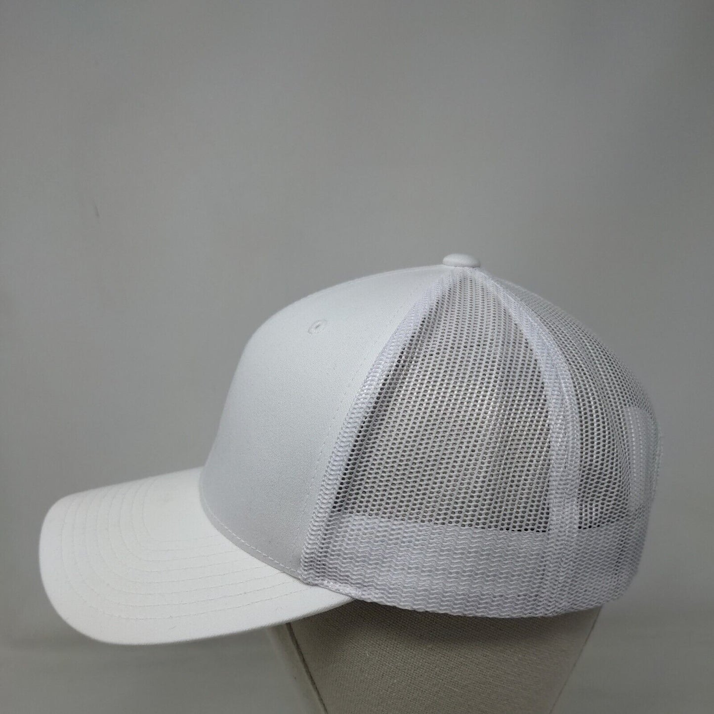 Christmas Tree Snapback Mesh Back Trucker Hat White One Size Yupoong
