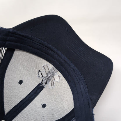 Star of Life Snapback Trucker Hat Blue One Size Adjustable Embroidered Cobra