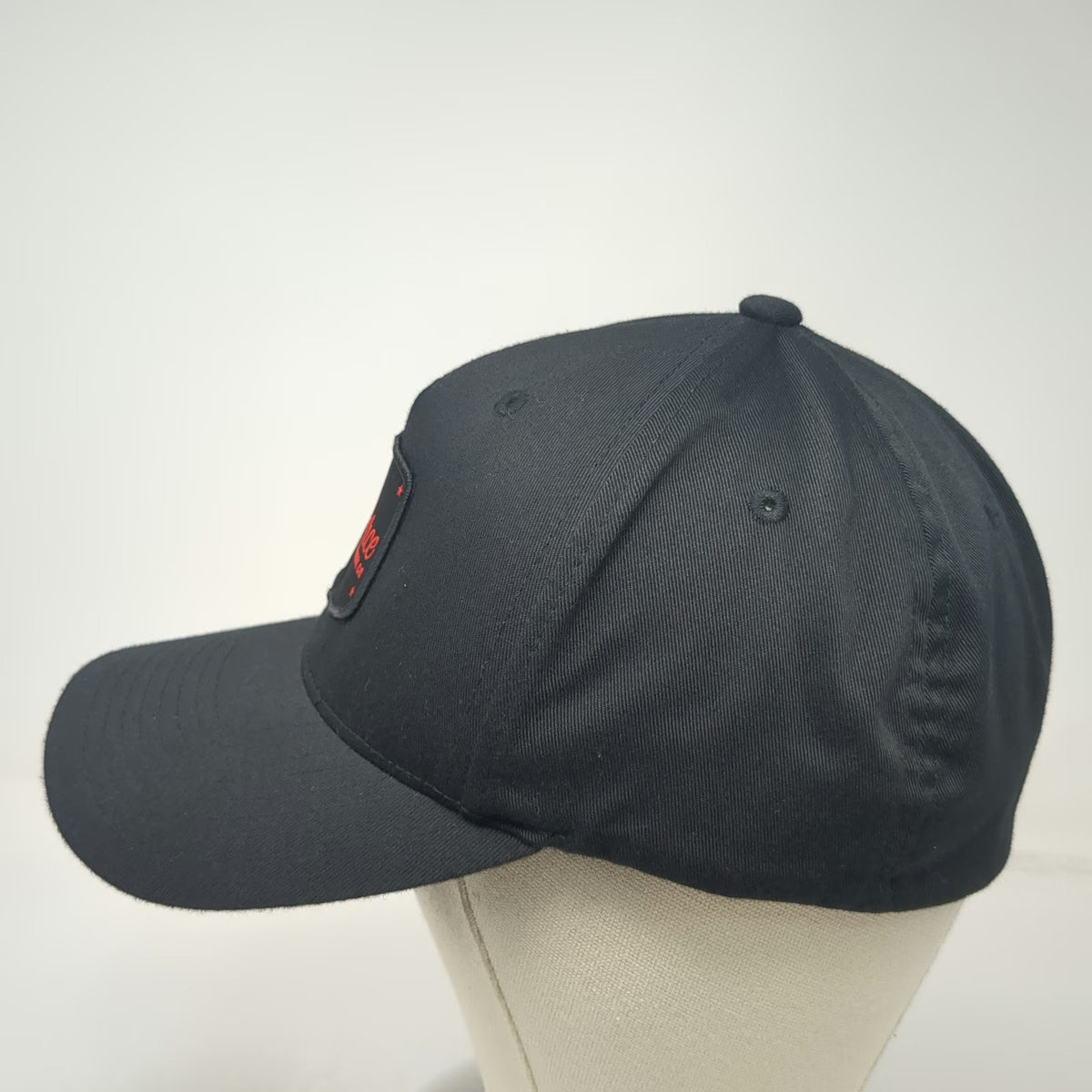 Flexfit 5 Panel Black XL Enforce Apparel Co Patch Stretch Fit Polyester Hat