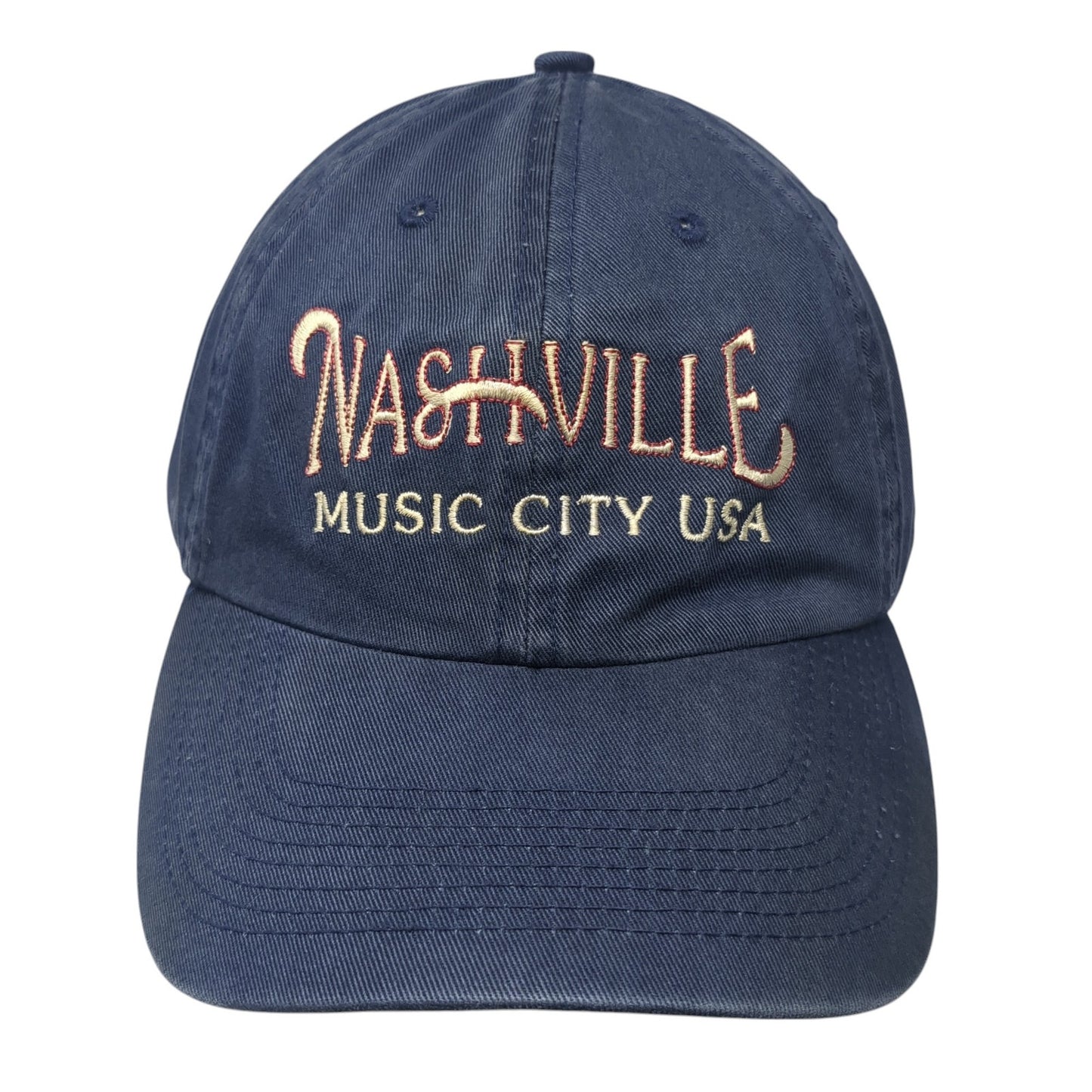 Nashville Music City USA Slideback Hat Blue One Size Adjustable Perrin