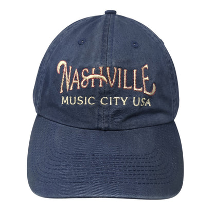 Nashville Music City USA Slideback Hat Blue One Size Adjustable Perrin