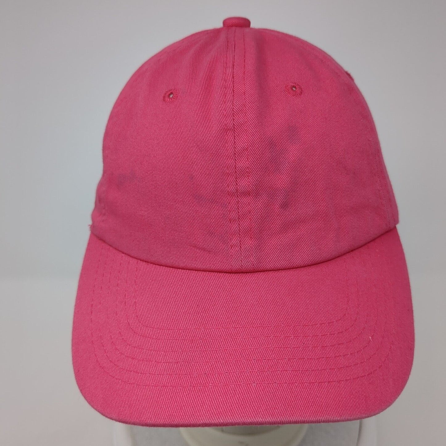 Eckos Slideback Hat Pink One Size Adjustable Vented Holes 6 Panel Blank
