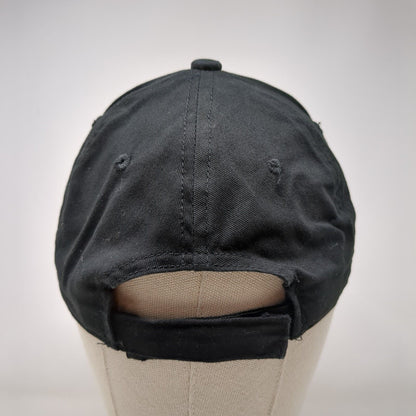 George Strapback Hat Black One Size Adjustable Blank 6 Panel Solid