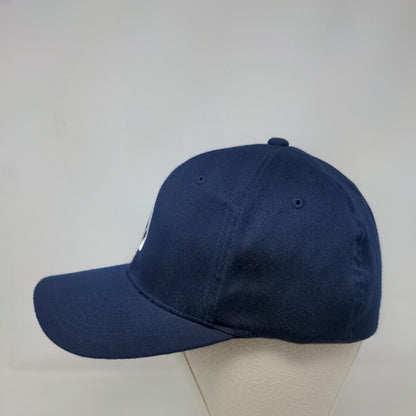 Volcom Fitted Hat Blue Size L/XL Flexfit Embroidered Vented Holes 6 Panel