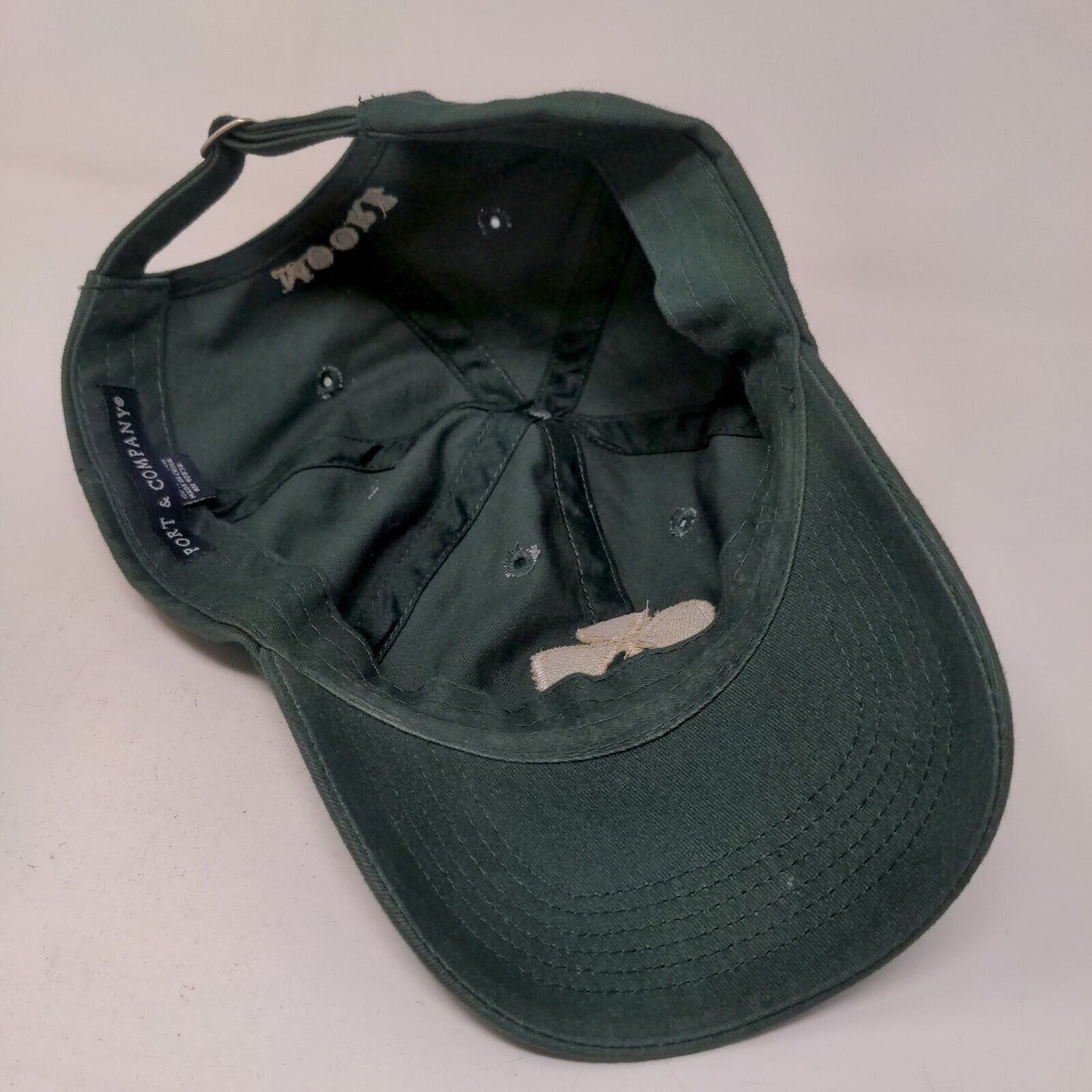 Port & Company Men's Slideback Hat Green Adjustable Embroidered Clover Logo