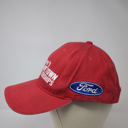 Steve's Hometown Dealerships Strapback Hat Red One Size Solid Ford Ram