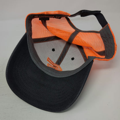 Snap-on Tools Baseball Cap Black Orange One Size Mesh Back Strapback Logo Hat