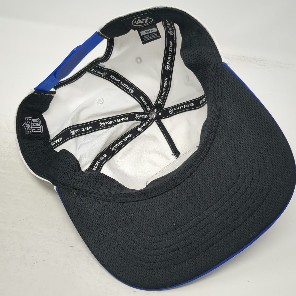 New York Giants NFL '47 5 Panel White Blue One Size Nylon Rope Snapback Hat