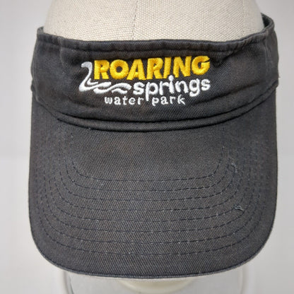 Roaring Springs Water Park Strapback Sun Visor Hat Black One Size