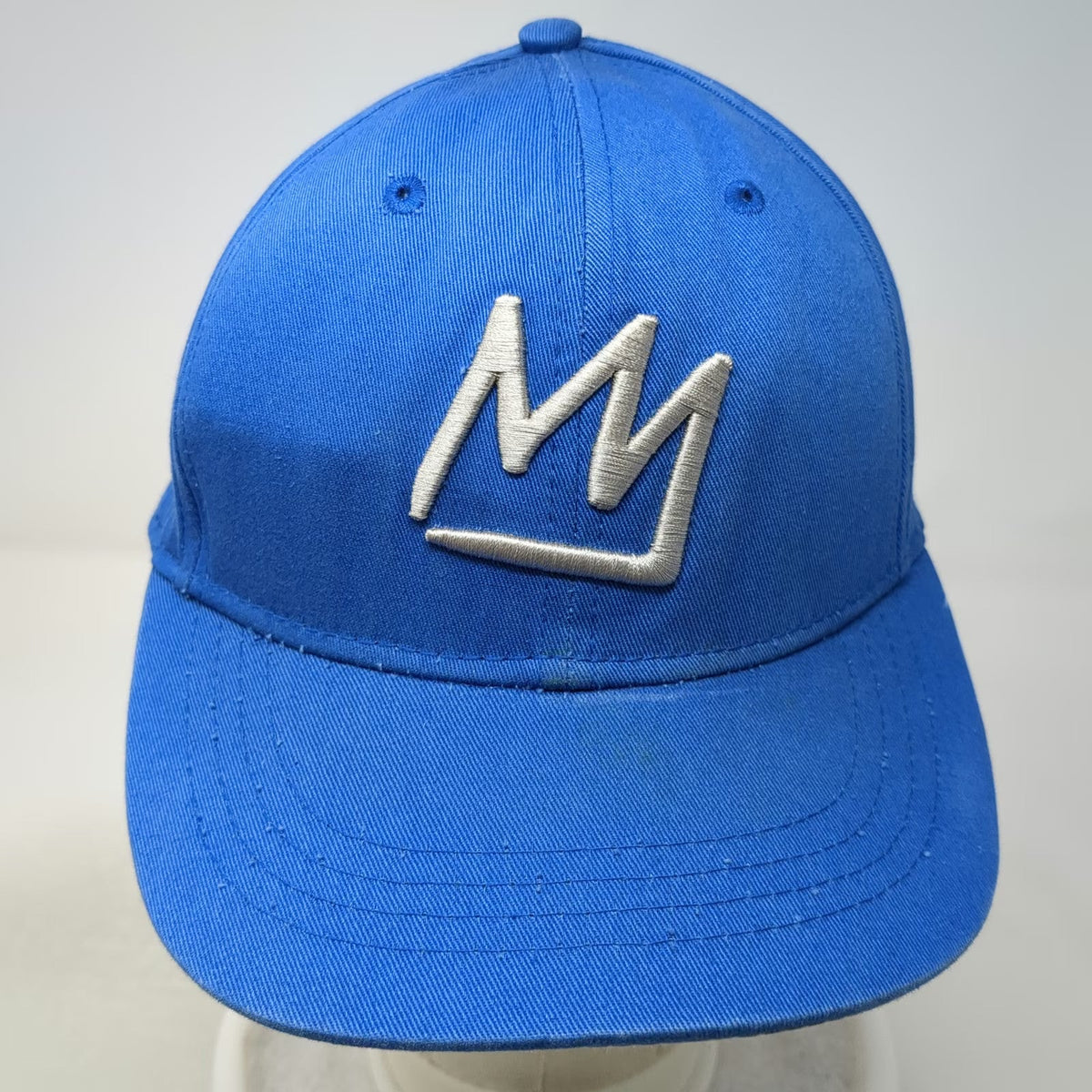 Mammoth Mountain Snapback Hat Blue One Size Ski Trail Map Crown Logo Graphic