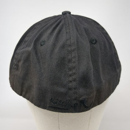 Quiksilver Baseball Cap Black One Size Fitted Embroidered Logo Underbrim Hat