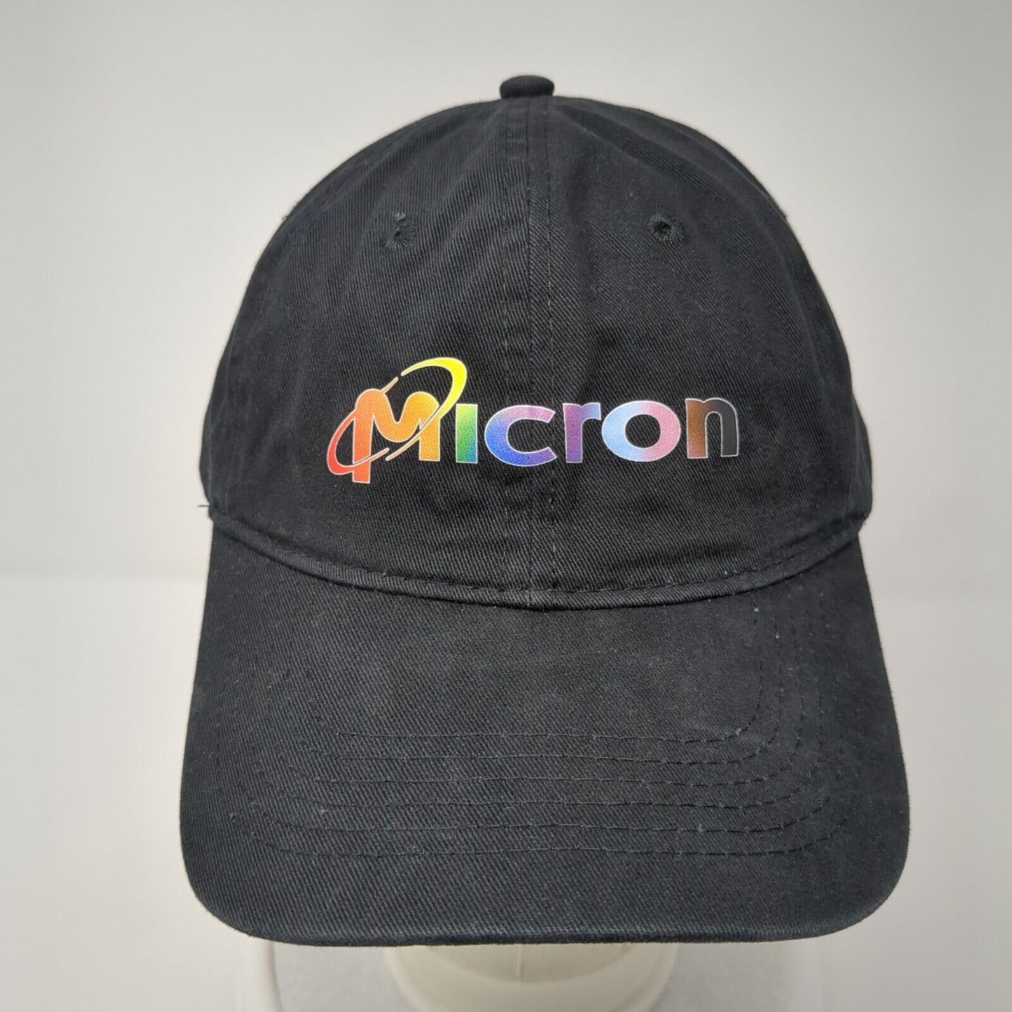 Micron Slideback Hat Black One Size Adjustable 6 Panel Port & Company