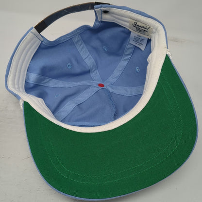 Imperial 5 Panel Blue One Size Hat AJGA Golf Est 1978 Rope Leather Strap Cotton
