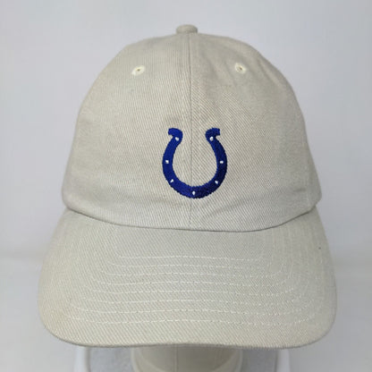 NFL Men's Strapback Hat Tan Size OSFA Embroidered Indianapolis Colts Logo