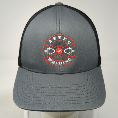 Pacific Headwear Baseball Cap Gray XL Aztec Welding LLC Fitted Mesh Hat Workwear