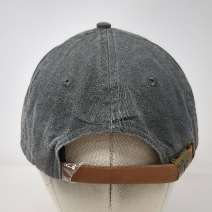Fahrenheit Baseball Cap Gray One Size Angelique Schooner Leather Slideback Hat