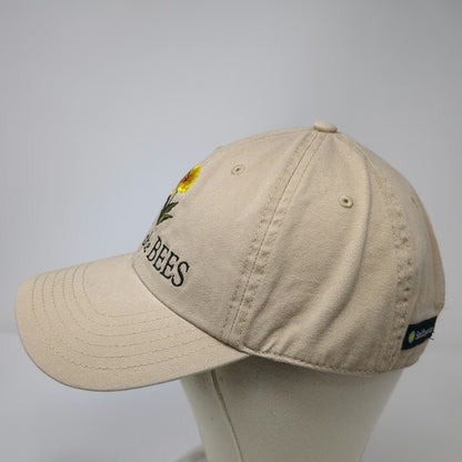 Smithsonian Baseball Cap Beige One Size Save the Bees Flower Embroidered Hat